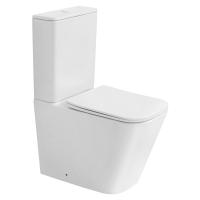 Унитаз ABBER Rechteck AC1210TMW компакт белый матовый, безободковый, смыв торнадо