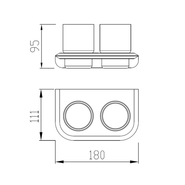 Стакан двойной для зубных щеток ABBER Nord AA1557G золото матовое