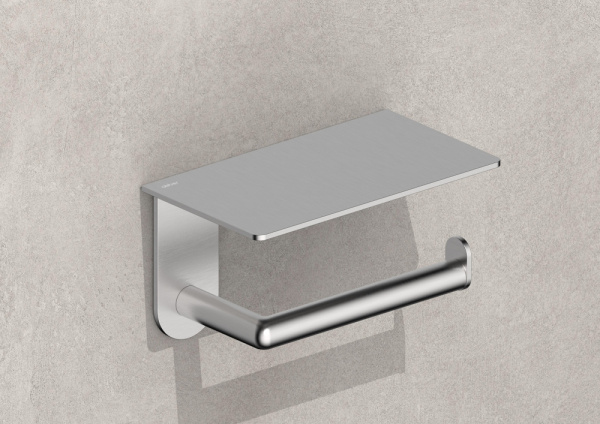 Бумагодержатель с полкой ABBER Pol 316 AA1930BST брашированная сталь