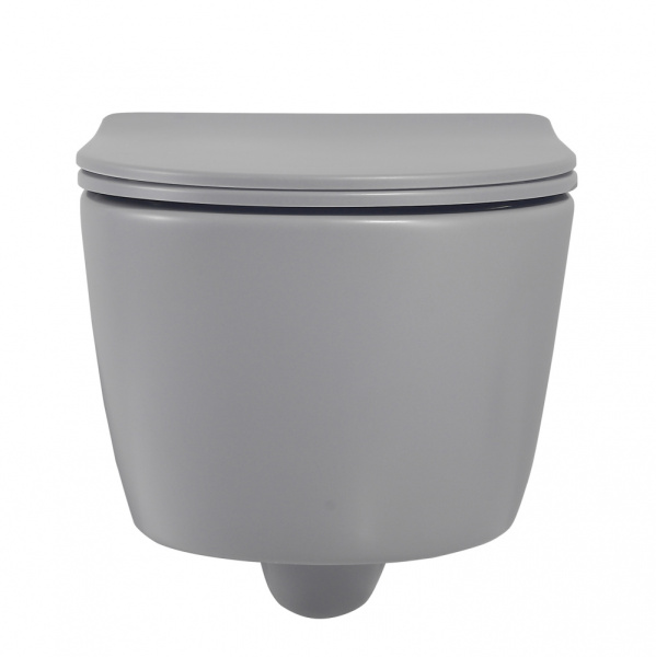 Унитаз ABBER Bequem AC1104MG подвесной серый матовый, безободковый