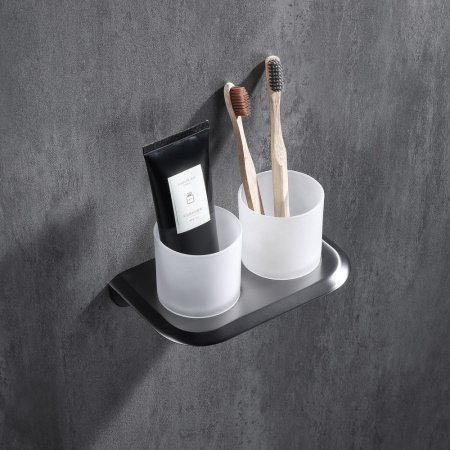 Стакан двойной для зубных щеток ABBER Nord AA1557 хром