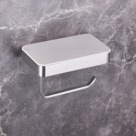 Бумагодержатель с полкой для телефона ABBER Westen AA1730SP сатин