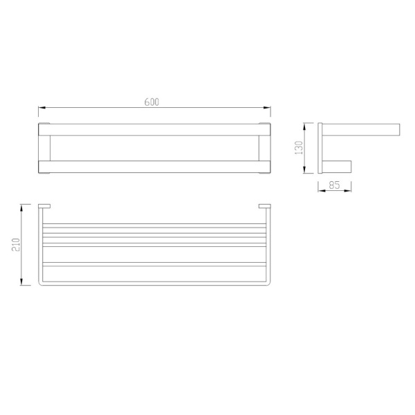 Полка для полотенец ABBER Westen AA1758NG никель
