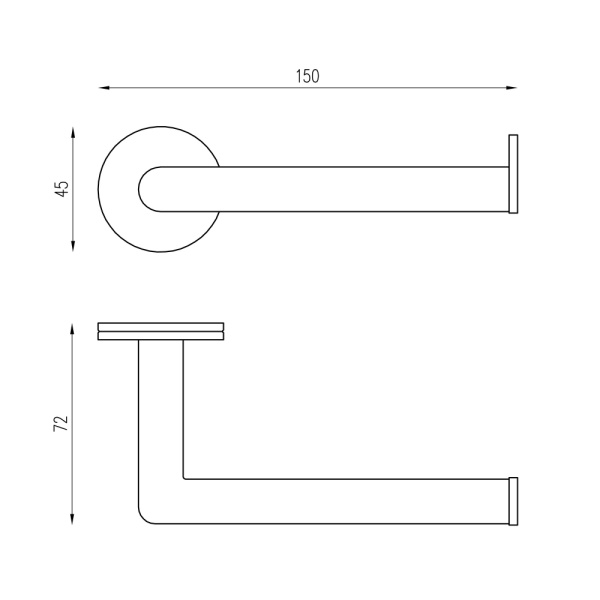 Бумагодержатель ABBER Pol 316 AA1931BGG брашированная оружейная сталь