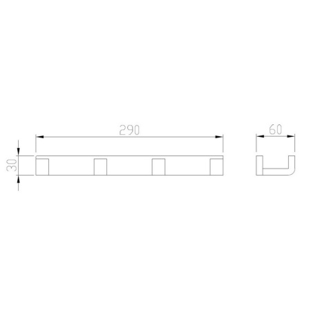 Вешалка на 4 крючка ABBER Westen AA1751NG никель