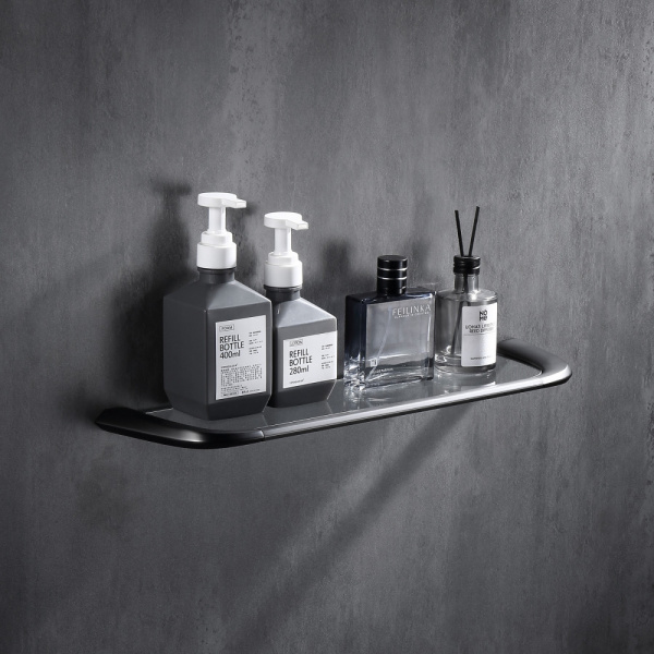 Полка стеклянная ABBER Nord AA1555NG никель