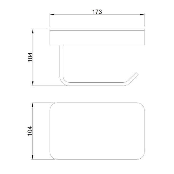 Бумагодержатель с полкой для телефона ABBER Westen AA1730SP сатин