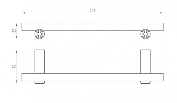 Полотенцедержатель ABBER Osten 316 AA1853BST сталь брашированная