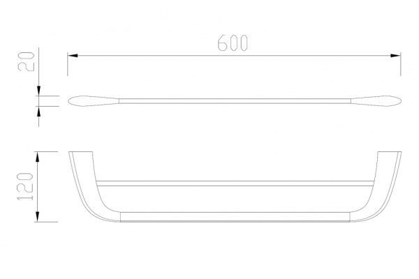 Полотенцедержатель двойной ABBER Nord AA1553B черный матовый