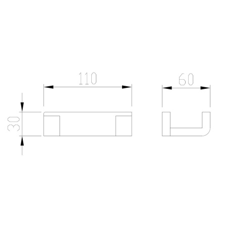 Крючок двойной ABBER Westen AA1750SP сатин