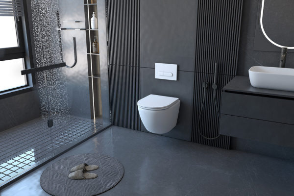 Унитаз ABBER Bequem AC1100 подвесной белый, безободковый