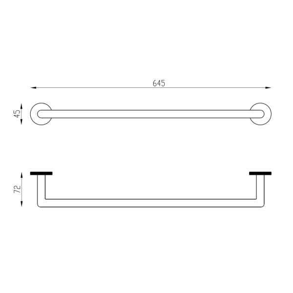 Полотенцедержатель ABBER Pol 316 AA1956BRG брашированное розовое золото