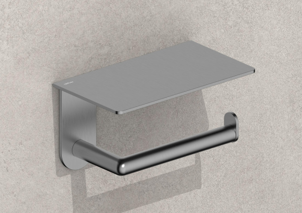 Бумагодержатель с полкой ABBER Pol 316 AA1930BGG брашированная оружейная сталь