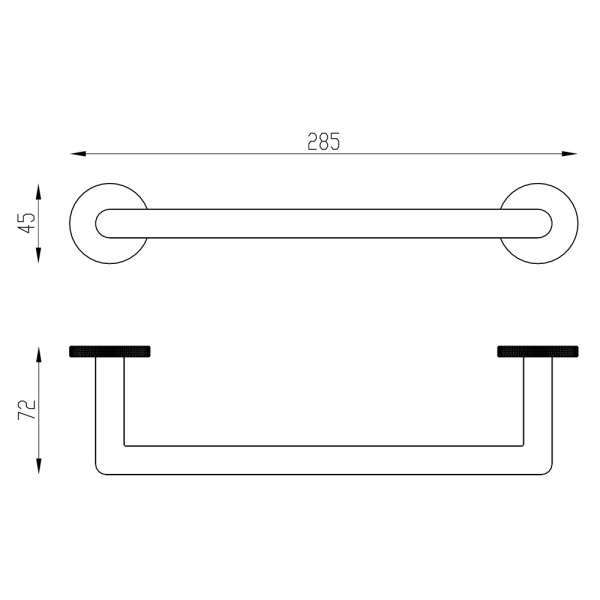 Полотенцедержатель ABBER Pol 316 AA1953BRG брашированное розовое золото