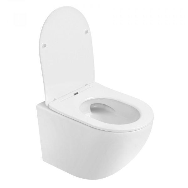 Комплект подвесной унитаз ABBER Bequem AC1100T белый с инсталляцией AC0105 и кнопкой AC0120NG никель