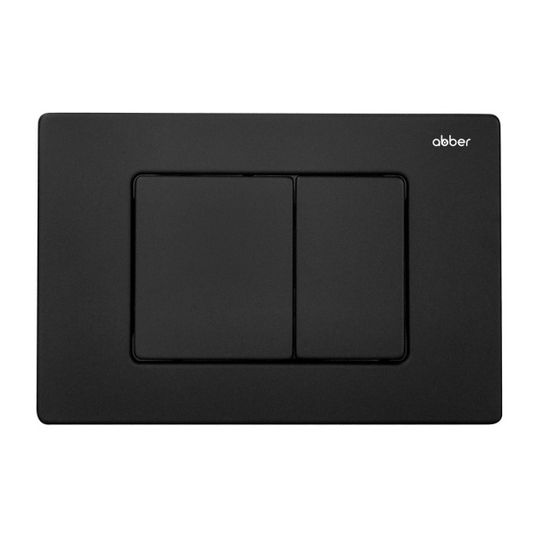 Комплект подвесной унитаз ABBER Rechteck AC1201MB черный матовый с инсталляцией AC0105 и кнопкой AC0120MB черный матовый