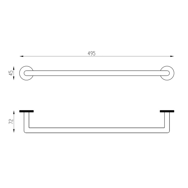 Полотенцедержатель ABBER Pol 316 AA1954BRG брашированное розовое золото