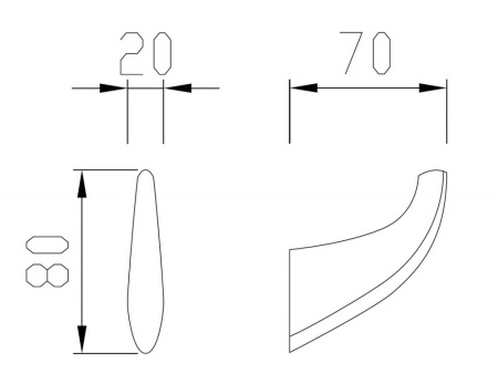 Крючок ABBER Nord AA1550G золото матовое