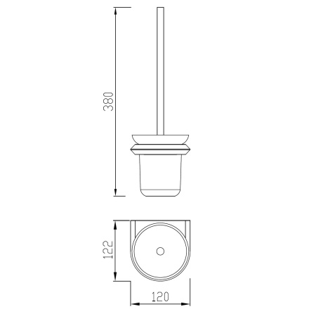 Щетка для туалета ABBER Nord AA1532NG никель