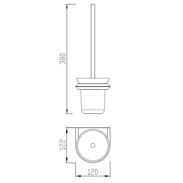 Щетка для туалета ABBER Nord AA1532SP сатин