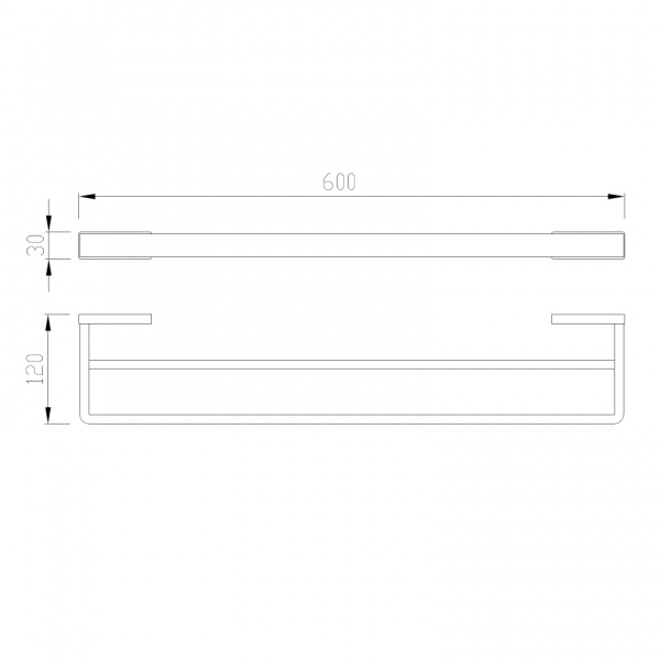 Полотенцедержатель двойной ABBER Westen AA1757G золото матовое