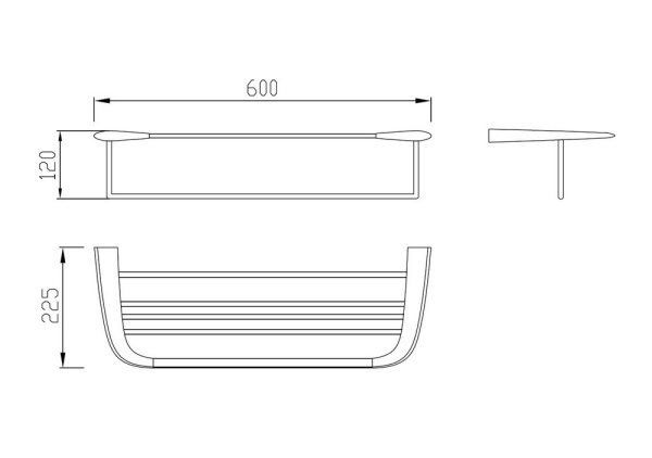 Полка для полотенец ABBER Nord AA1554SP сатин